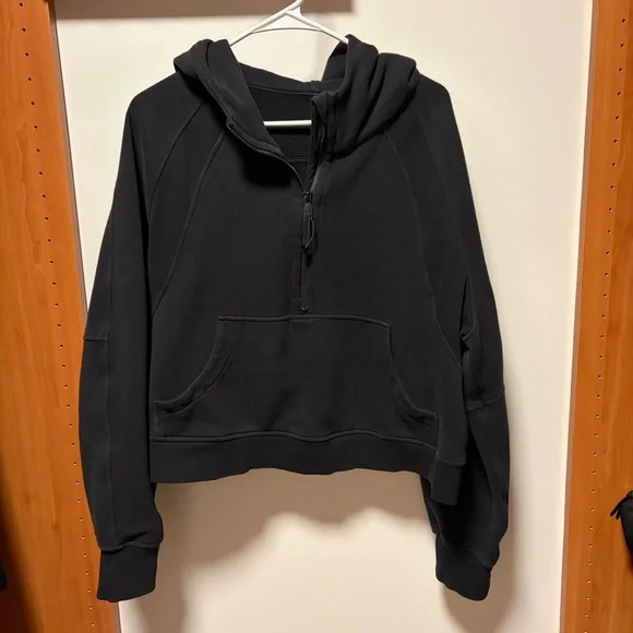 Lululemon Scuba Oversized Half-Zip Hoodie Black Size XL/XXL - Picture 3 of 11